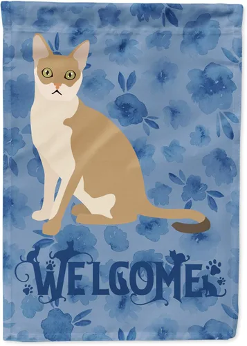 Vista 71 de Caroline's Treasures CK5005GF Bandera de bienvenida de gato abisinio para buzón, bandera decorativa para patio exterior, obras de arte de patio