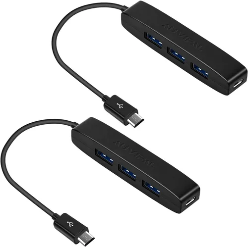 Vista 6 de 2-in-1 Micro USB to USB Adapter (OTG Cable + Power Cable) for Fire Stick, PlayStation Classic and More - 2 Pack