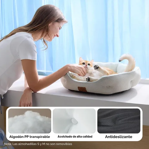 Vista 4 de Bedsure AeroFrost™ - Cama refrescante para perros pequeños, redonda