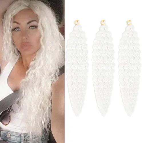 Vista 46 de 3 trenzas de ganchillo Passion Twist, cabello sintético preseparado para trenzar de 14 pulgadas, 3 paquetes de cabello trenzado pretrenzado