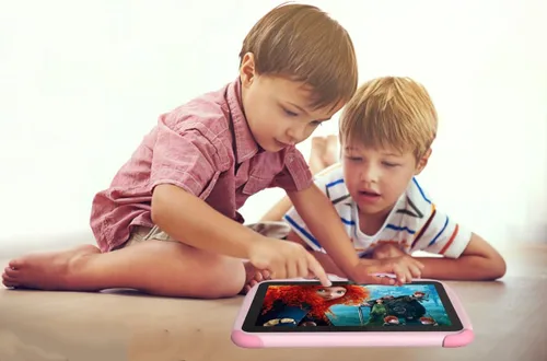 Vista 8 de YINOCHE Tableta para niños de 10 pulgadas para niños pequeños, tabletas Android de 64 GB con funda WiFi Tabletas para niños de doble cámara