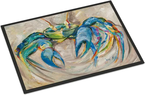 Vista 82 de Caroline's Treasures JMK1017JMAT - Tapete de caza de rana garza azul, 24 x 36 pulgadas, tapete para puerta delantera, interior y exterior