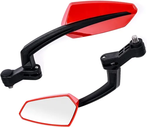 Vista 10 de Espejos de bicicleta para manillar, espejos retrovisores giratorios de 360°, gran angular, seguros a prueba de golpes, espejos de bicicleta de Negro