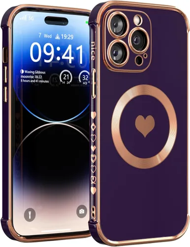 Vista 19 de Funda magnética para iPhone 12 para mujeres y niñas, compatible con magnética, suave y de lujo para iPhone 12, funda de teléfono