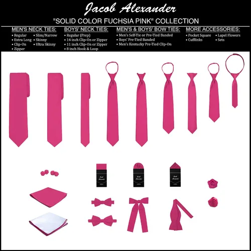 Vista 107 de Jacob Alexander Corbata regular de los hombres de color sólido