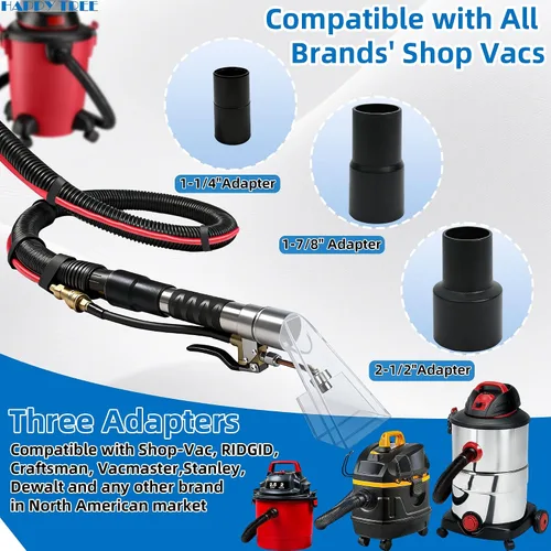 Vista 5 de Happy Tree Kit de Adaptador de Manguera Extractora para Aspiradora de Taller de Ajuste Universal para Todas las Marcas, Accesorio de Extracción