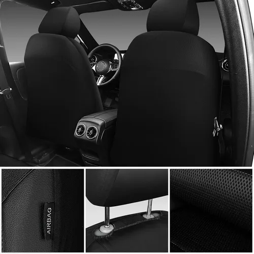 Vista 5 de Car Pass - Fundas universales de cuero para asiento de automóvil, se adaptan a la mayoría de automóviles, SUV, camiones y camionetas