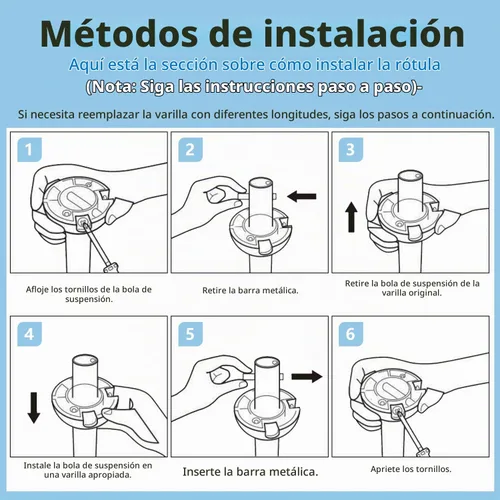 Vista 5 de Varilla descendente de ventilador de techo de 12 pulgadas con cables extendidos, diámetro exterior de 1 pulgada, compatible con ventiladores de Negro