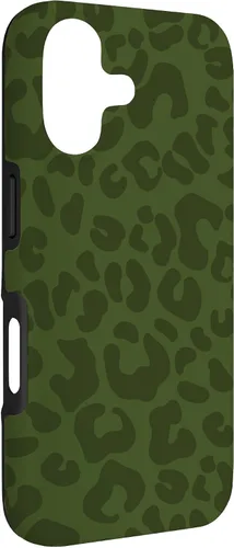 Vista 3 de Olive Military Green Cheetah Leopard Print Animal Skin Case for iPhone 17