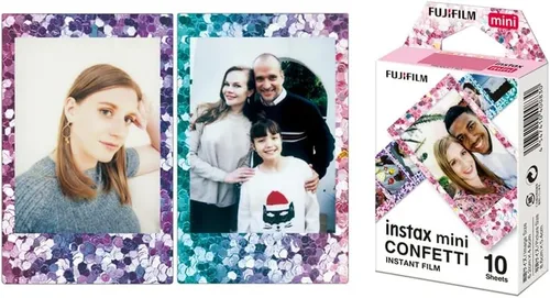 Vista 3 de Fujifilm Instax Confetti Mini película (10 exposiciones, paquete de 3) Fotos instantáneas vibrantes y coloridas, compatible con cámaras Fujifilm