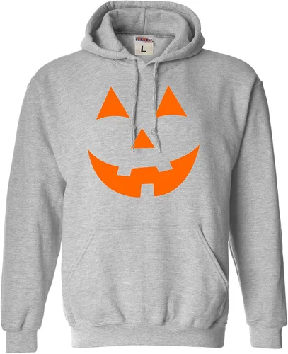 Vista 20 de Go All Out Jack O Lantern Pumpkin Face Halloween Divertida sudadera con capucha para hombre y mujer Naranja
