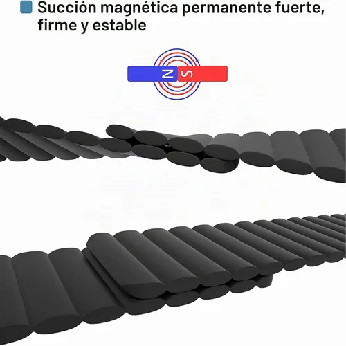Vista 3 de Correa de reloj magnética, correa de reloj de silicona de 0.787 pulgadas, 0.866 pulgadas, correa de reloj inteligente, pulsera de liberación rápida