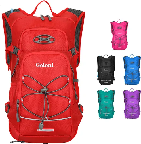 Vista 7 de Mochila de hidratación, mochila de senderismo ligera con vejiga de agua de 2 L, mochila de agua para ciclismo, correr, festival