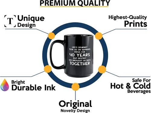 Vista 3 de Wish You Lived Next Door - Taza de café de 15 onzas, color negro, para 40 años, regalos para ancianos y ancianos, regalo de amistad para niños