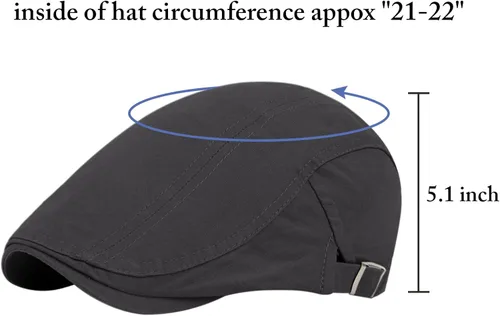 Vista 3 de 2 unidades de gorras planas de algodón para hombre Ivy Gatsby Newsboy, sombrero de caza