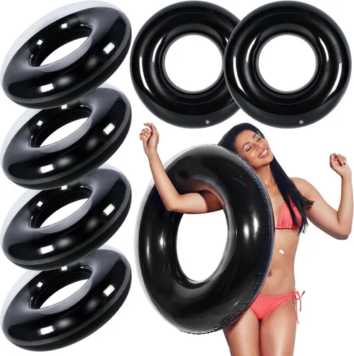 Vista 30 de JellyArch 6 piezas de flotadores inflables para piscina de 28 pulgadas, tubo de natación a granel para adultos, flotadores de piscina