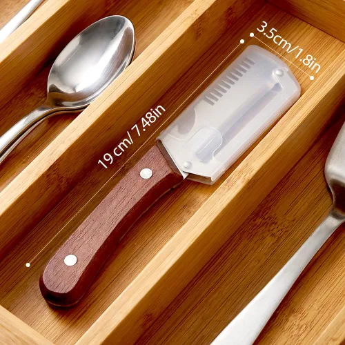 Vista 6 de Multi-Functional Vegetable Peeler for Kitchen, 2026 New Premium Vegetable Peeler with Wooden Handle and Bottle Opener, Stainless Steel Peeling Tool