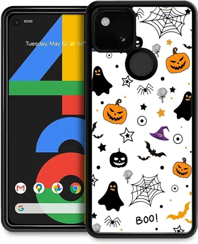Vista 76 de Funda compatible con Google Pixel 4A 5G, Nochebuena, Google Pixel 4A 5G, delgada, suave, a prueba de golpes, TPU para mujeres y niñas, niños, funda