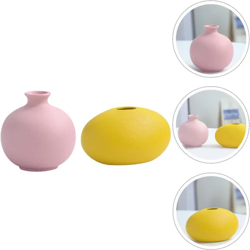Vista 2 de PRETYZOOM Arreglo botella de cerámica florero decorativo hogar ornamento contenedor para sala de estar dormitorio
