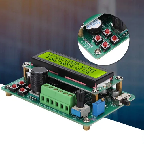 Vista 5 de FY1005S generador de señal digital DDS, fuente de señal de función de 5 MHz con módulo de contador de frecuencia, pantalla digital para laboratorios