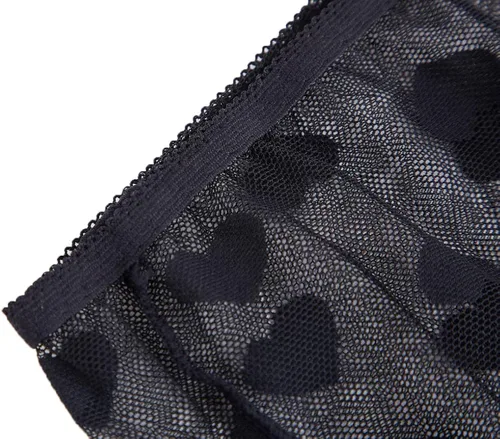 Vista 4 de Pretishows Conjunto de lencería para mujer, conjunto de ropa interior de encaje elástico para mujer, talla XXL