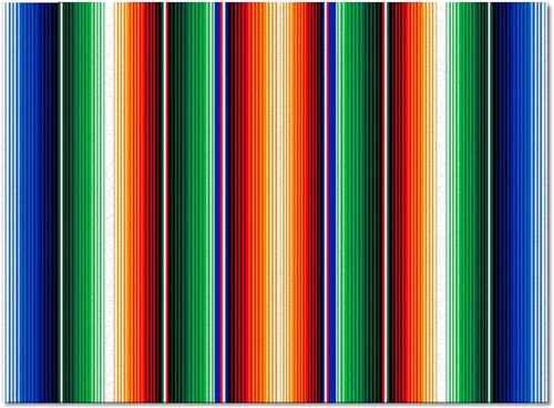 Vista 13 de Alfombra mexicana Serape de 2 x 3 pies, alfombra grande para interiores y exteriores con respaldo antideslizante, fácil de limpiar, perfecta