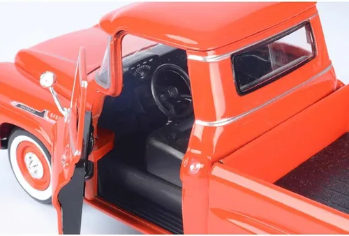 Vista 7 de 1958 Chevrolet Apache Fleetside Pickup Naranja 1/24 por Motormax 79311