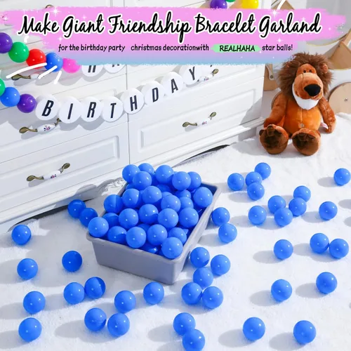 Vista 6 de Realhaha Large Plastic Balls for Ball Pit Kid Playball 50/100count 2.76inch Large Ball Pit Balls for Baby Kids Non Toxic Crushproof Bpa-free