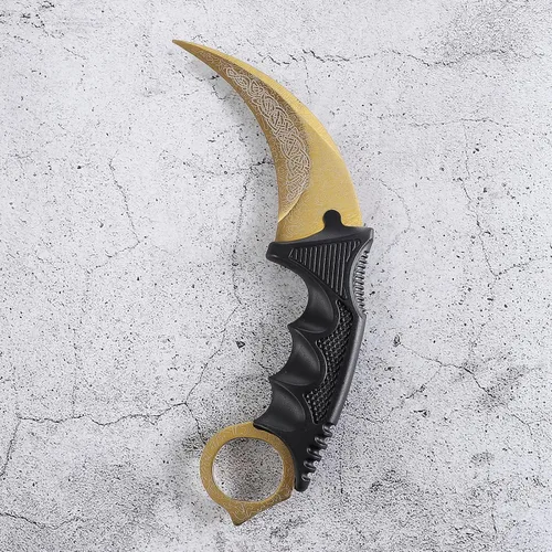 Vista 4 de Karambit - Cuchillo de entrenamiento de práctica de acero inoxidable con funda para principiantes, herramienta de entrenamiento 100% segura