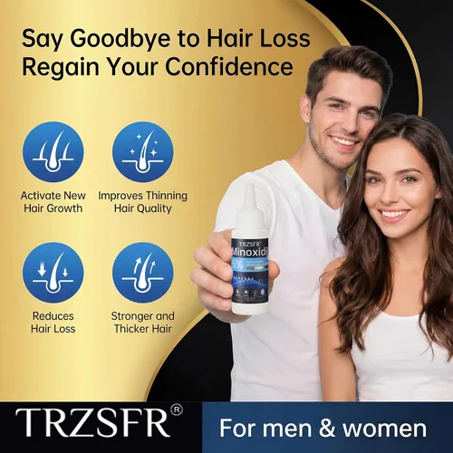 Vista 4 de Minoxidil - 5% para hombres y mujeres con aplicador de rodillo y bolígrafos aplicadores de precisión, solución tópica extra fuerte