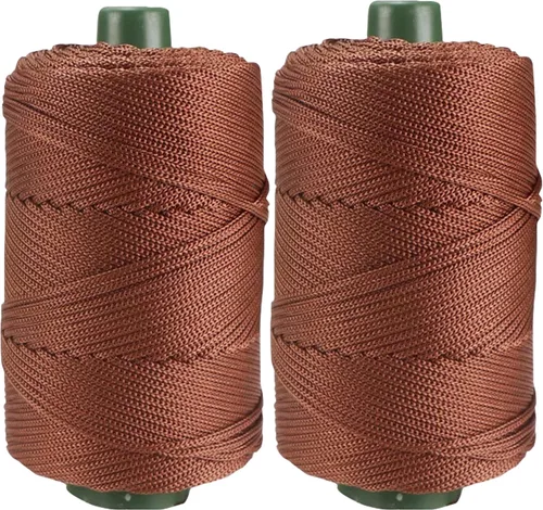 Vista 21 de Cordón de hilo artístico de 14.11 oz, hilo de poliéster color burdeos, para tejer macramé, bolsas de ganchillo, canasta de ganchillo, sombrero