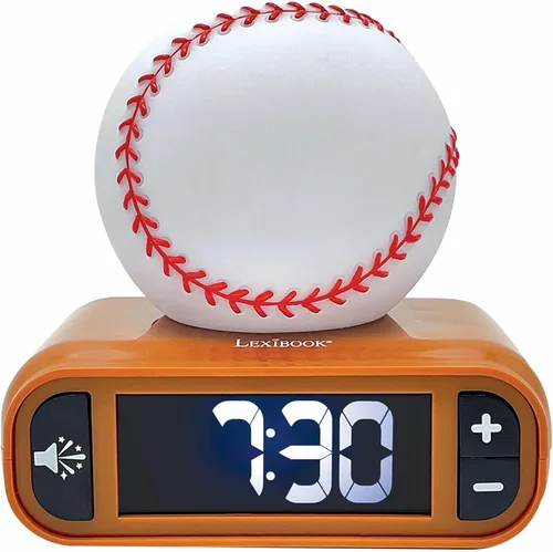 Vista 22 de LEXiBOOK, Vengadores de Marvel, Reloj despertador con luz nocturna de Los Vengadores, Sonidos y melodías, Pantalla LCD retroiluminada, Luminoso