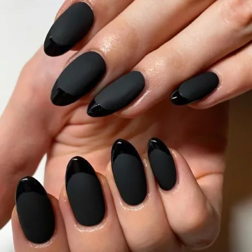Vista 17 de Uñas postizas medianas a presión con forma de almendra y nude K-Nude