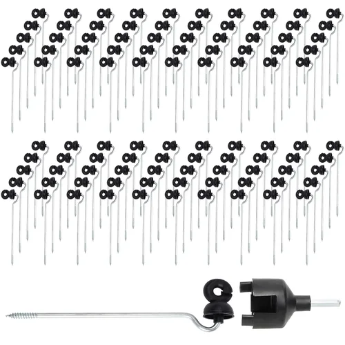 Vista 7 de Cercado eléctrico compensado de larga distancia cuello de ganso anillo aislante w/8.8 pulgadas soporte PK25