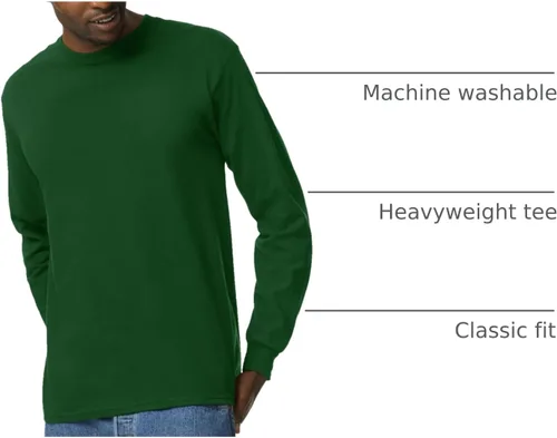 Vista 47 de Gildan - Camiseta de manga larga de algodón ultra estilo G2400 para adultos, paquete múltiple