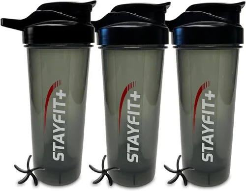 Vista 8 de Stayfit Classic Loop Top - Botella mezcladora de proteínas, 24 onzas, paquete de 3.