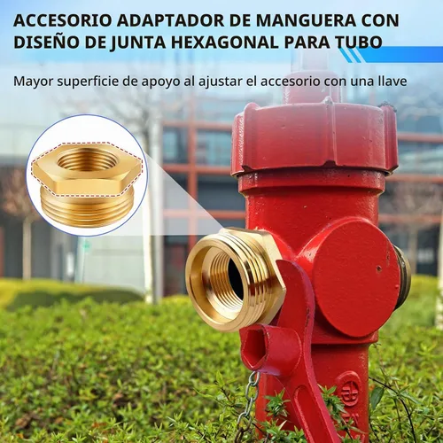 Vista 6 de Adaptador de manguera contra incendios, 2 "NPT x 2-1/2" NST NH Conversor
