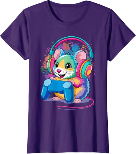 Vista 8 de Mouse Gaming Animal Video Games Funny T-Shirt