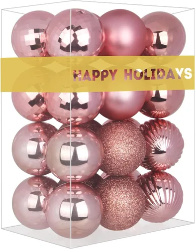 Vista 97 de Esferas pequeñas de bronce de 1.6 pulgadas para decoración del árbol de Navidad, adornos inastillables para cumpleaños, Halloween, vacaciones, boda