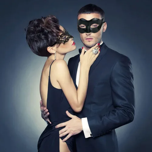 Vista 7 de Máscara de máscaras para mujeres parejas y hombres máscara para carnaval Halloween máscara de ojos de encaje para fiesta baile de graduación bar