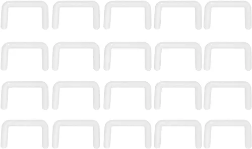 Vista 8 de PiercingJ 20 piezas de 14G 16G Bioflex Clear Bioflex Septum Anillos Retenedores Flexible Acrílico Anillo de nariz Retenedor en forma de U Piercing