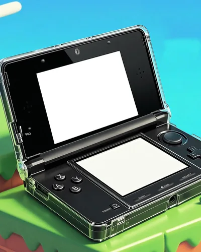 Vista 6 de Funda protectora transparente para 3DS XL – Carcasa rígida de policarbonato transparente con doble protector de pantalla – No compatible
