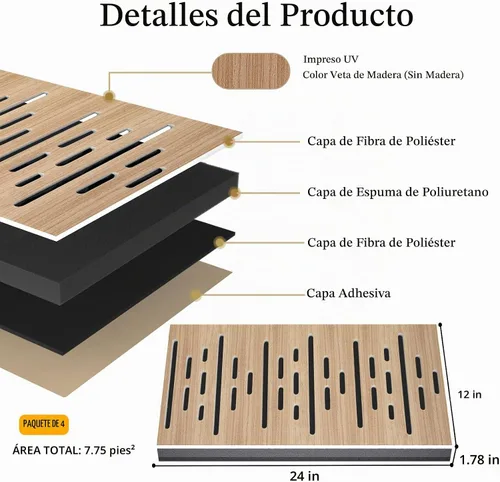 Vista 2 de ArtVivid Paquete de 4 paneles de pared acústicos, paneles de espuma insonorizados para pared