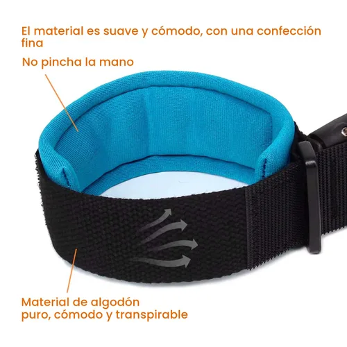 Vista 5 de Blisstime - Eslabón de seguridad para muñeca para niños, bebés y niños (azul, 4.9 pies), 1.5M