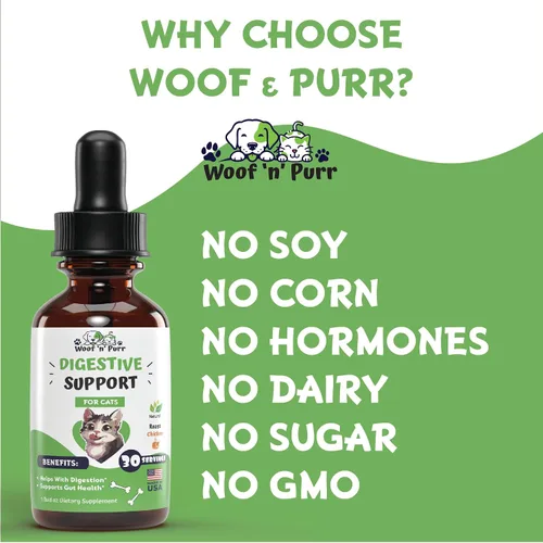 Vista 6 de Apoyo digestivo para gatos - Enzimas digestivas para gatos - Probiótico digestivo para gatos - Ayuda a la digestión del gato - Digestión del gato
