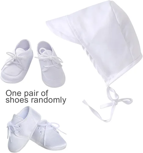Vista 5 de Booulfi Baby Boy's 5 Pcs Set Christening Baptism Outfits Long Sleeve Suit