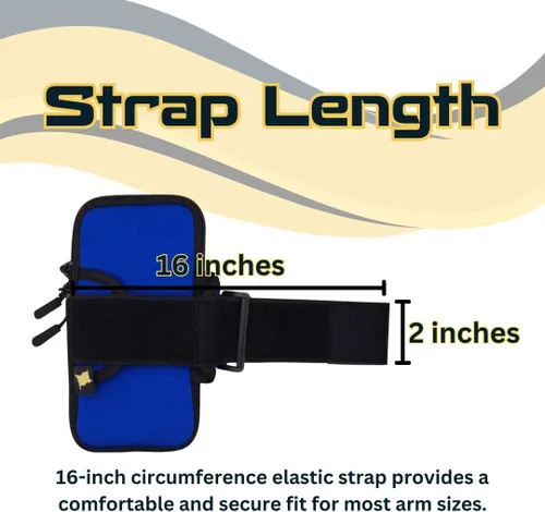 Vista 3 de FitNation Banda de brazo para teléfono para correr – Soporte de teléfono resistente al agua para correr – Cinturón ajustable para teléfono celular