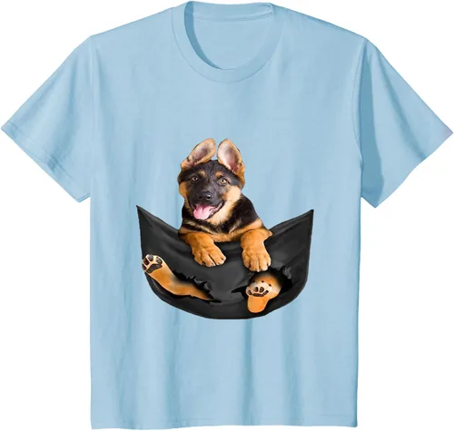 Vista 8 de Dog Lovers Gifts - Camiseta divertida con cara de perro con bolsillo, Negro, S