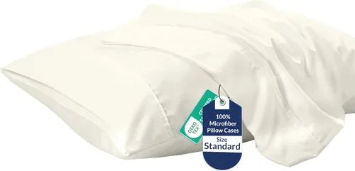Vista 50 de Royale Linens Juego de 2 fundas de almohada Queen – Fundas de almohada de cama – 20 x 30 pulgadas – Fundas de almohada negras – 1800 microfibra