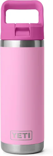 Vista 34 de YETI Rambler Botella de 18 onzas, aislada al vacío, de acero inoxidable con tapa de popote a juego de colores, rojo rescate